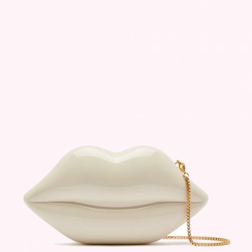 Lulu Guinness Nude Medium Lips Clutch