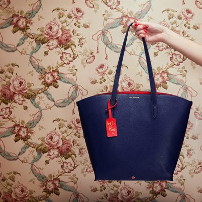Navy Leather Agnes Tote, £275