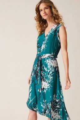 Phase Eight Laverne Printed Dress Teal Green Multi