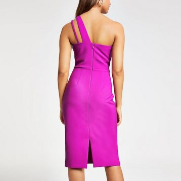 River Island Purple one shoulder bodycon dress