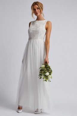 **Showcase White Bridal 'Connie' Ivory Maxi Dress