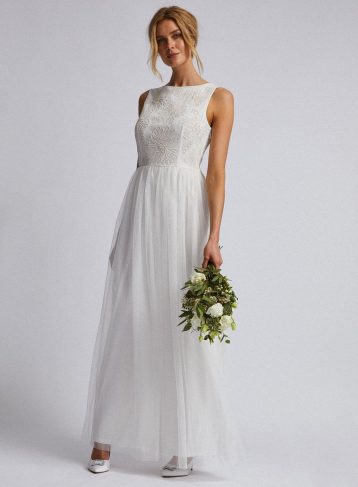 **Showcase White Bridal 'Connie' Ivory Maxi Dress