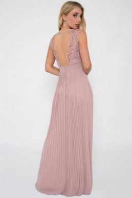 TFNC Shannon Grape Lace Maxi Bridesmaid Dress Mauve Pink