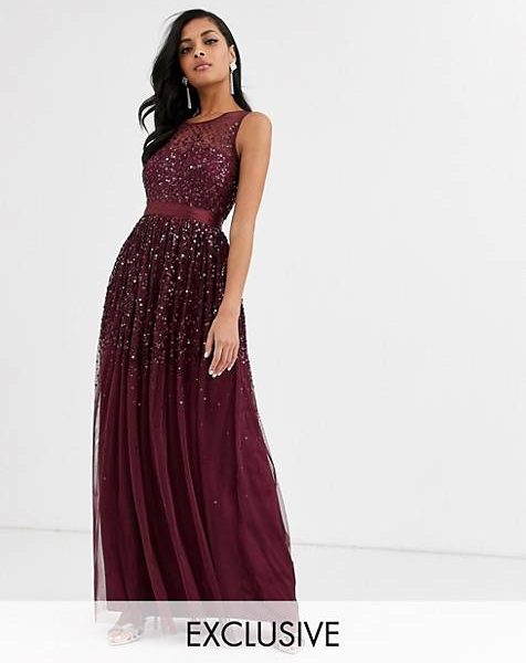 wine maxi dress uk