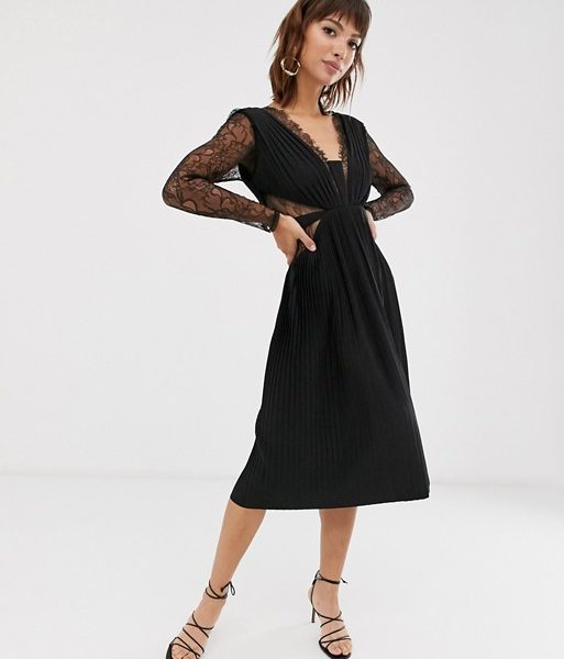 black lace midi dress uk