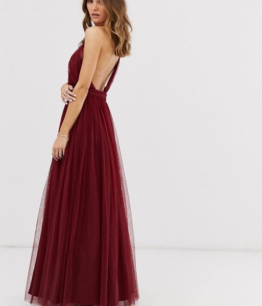 asos red tulle dress