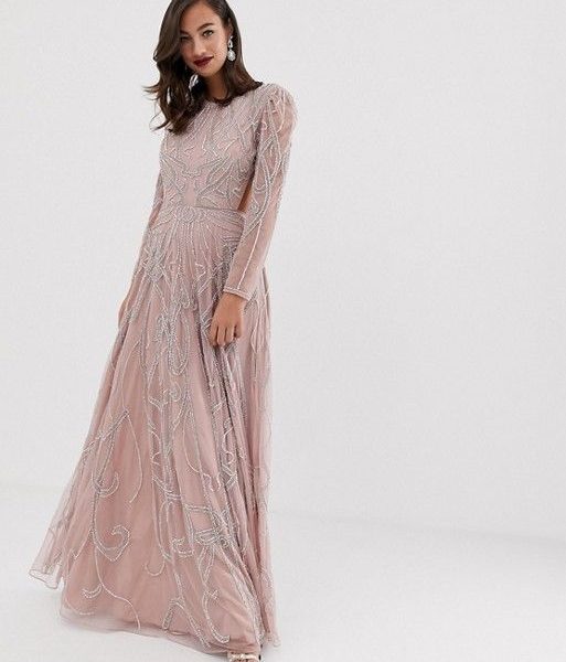 asos edition nouveau crystal embellished maxi dress