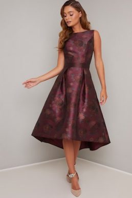 Chi Chi Huxley A-line Dress Purple Multi