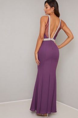 Chi Chi Scout Embellished Maxi Dress Purple