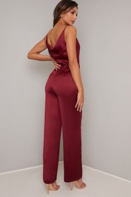 Chi Chi Thalia Jumpsuit Burgundy