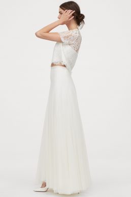Lipsy lace with embellished maxi bridal dress, Ivory