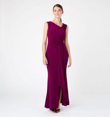 Hobbs Niamh Maxi Dress Purple