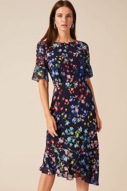 Phase Eight Callista Woven Floral Dress Black Multi