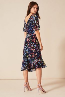Phase Eight Callista Woven Floral Dress Black Multi