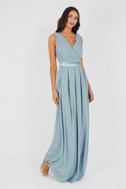 TFNC Kily Bridesmaid Maxi Dress Blue Grey