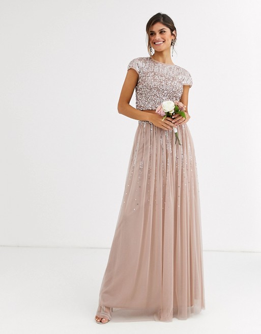 maya sequin bridesmaid dress