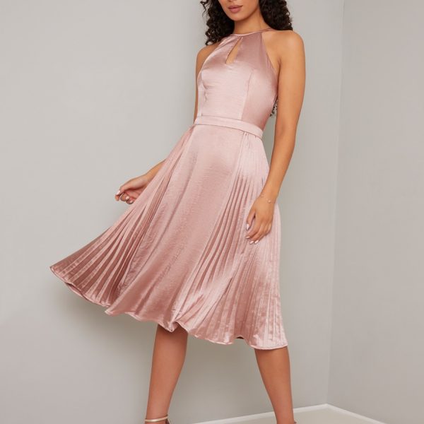 light pink halter dress