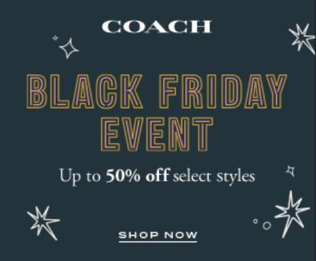 Coach Black Friday Sale – Up to 50% off