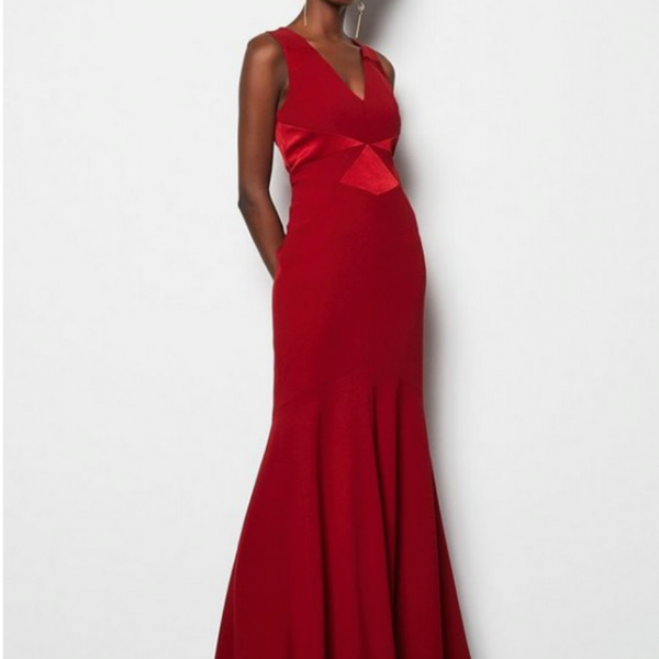 karen millen red maxi dress
