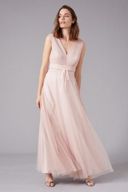 Phase Eight Bronwyn Tulle Maxi Bridesmaid Dress Blush Pale Pink