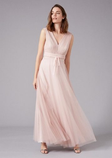 Phase Eight Bronwyn Tulle Maxi Bridesmaid Dress Blush Pale Pink