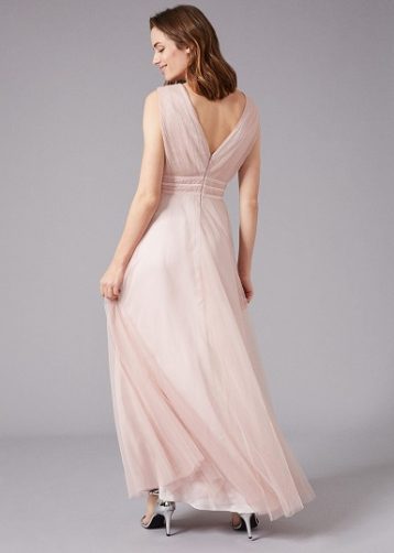 Phase Eight Bronwyn Tulle Maxi Bridesmaid Dress Blush Pale Pink