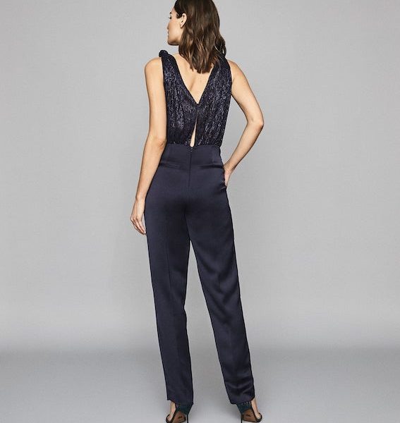 reiss navy jumpsuit