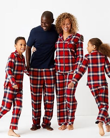 Cotton Checked Matching family Pyjama Set (1-16 Years) 