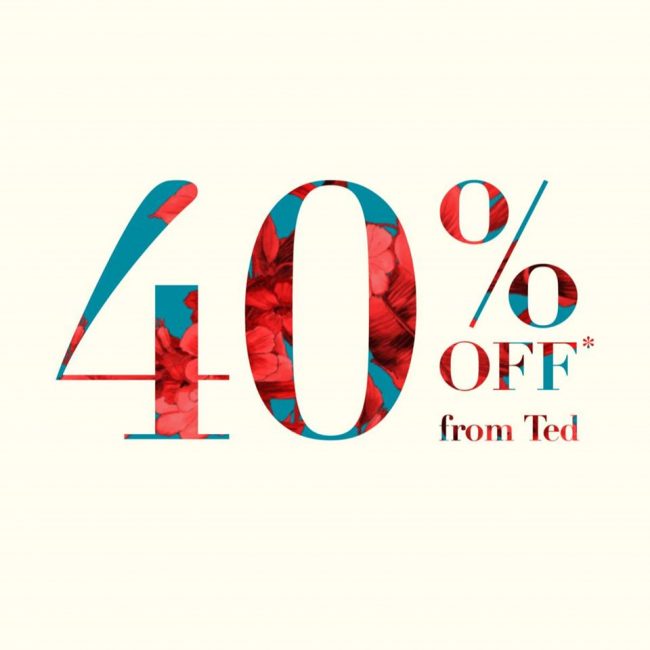 Up to 40% off at Ted Baker!