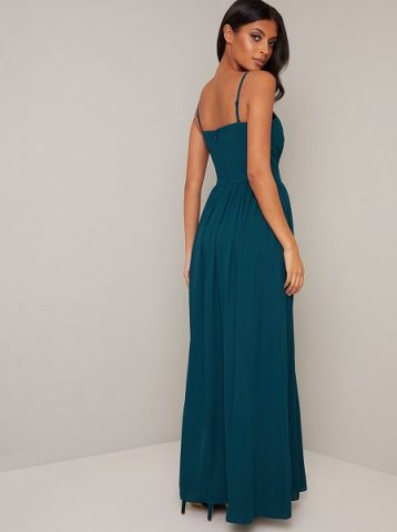 Chi Chi Mirabelle Sweetheart Maxi Bridesmaid Dress, Teal/Green - Image 2