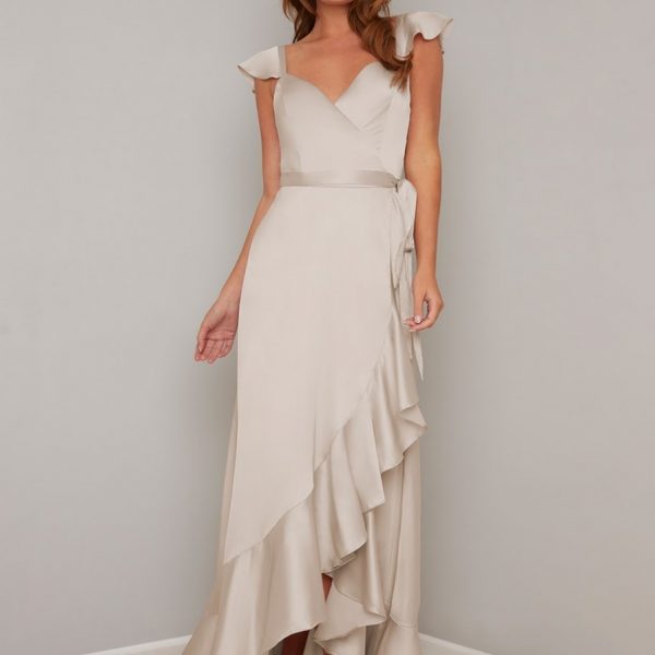 wrap frill dress uk