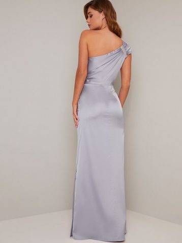 Chi Chi Ranya One Shoulder Maxi Dress, Lilac/Pale Blue - Image 2