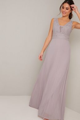 Chi Chi Suvi Lace Maxi Bridesmaid Dress Lilac Light Purple