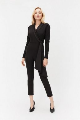 Coast Long Sleeve Tux Sleeve Jumpsuit Black