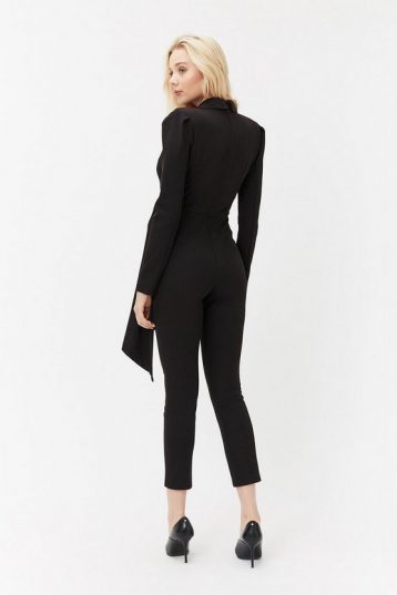 Coast Long Sleeve Tux Sleeve Jumpsuit, Black