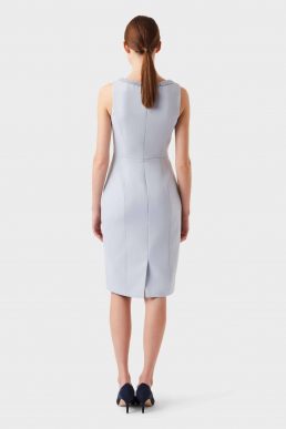Hobbs Gill Shift Embellished Dress Pale Blue