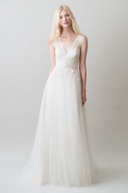 Jenny Yoo Savannah Lace Bridal Gown Wedding Dress Ivory