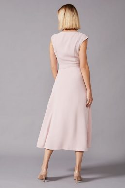 Phase Eight Rushelle Wrap Dress Pale Pink Antique Rose