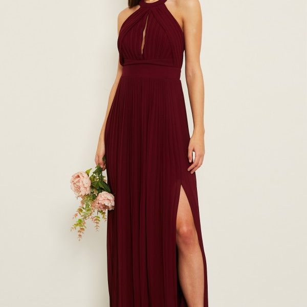 tfnc prague burgundy maxi dress