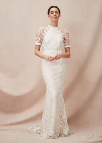 Phase Eight Poppy Lace Embroidered Wedding Dress Ivory