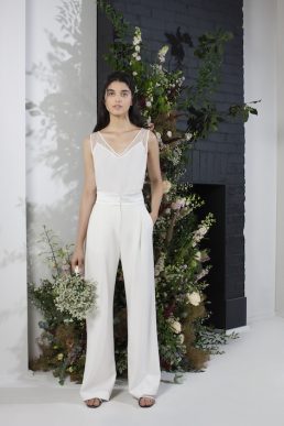 French Connection Amato Bridal Tux Wedding Suit Trousers Summer White