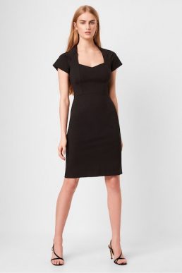 French Connection Penina Beau Jersey Bodycon Shift Dress Black