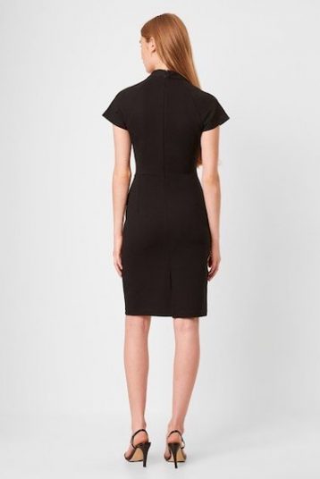 French Connection Penina Beau Jersey Bodycon Shift Dress, Black - Image 2