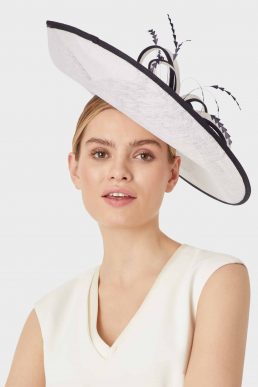 Hobbs Charlotte Fascinator Black White