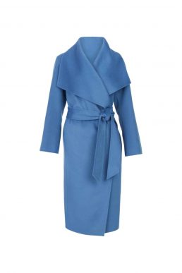 Hobbs Odelia double Face Wool Blend Coat, Chambray Blue