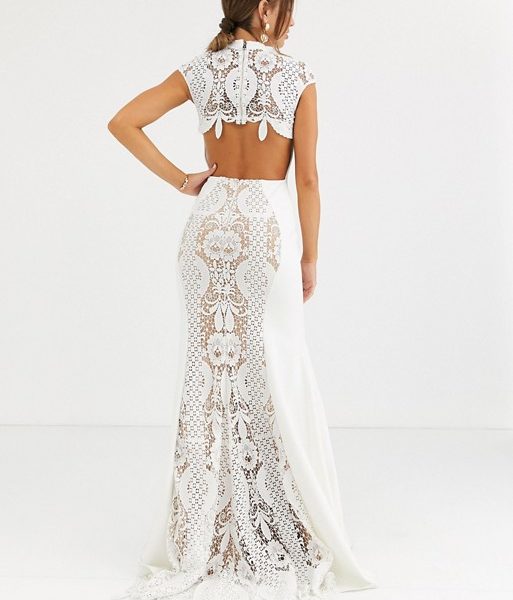 white fishtail dress uk