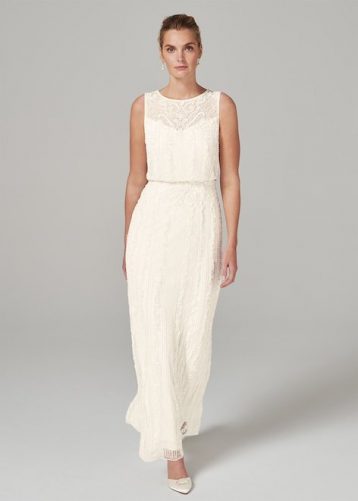 Phase Eight Evalina Embellished Wedding Dress Pale Cream Ivory