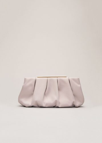 Phase Eight Sonja Soft Satin Clutch, Taupe