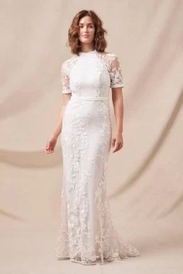 Phase Eight Poppy Lace Embroidered Wedding Dress Ivory