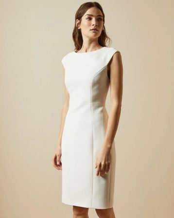 one shoulder mini dress white